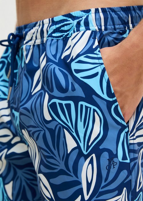 Swimming shorts — Navy Peony Print 2