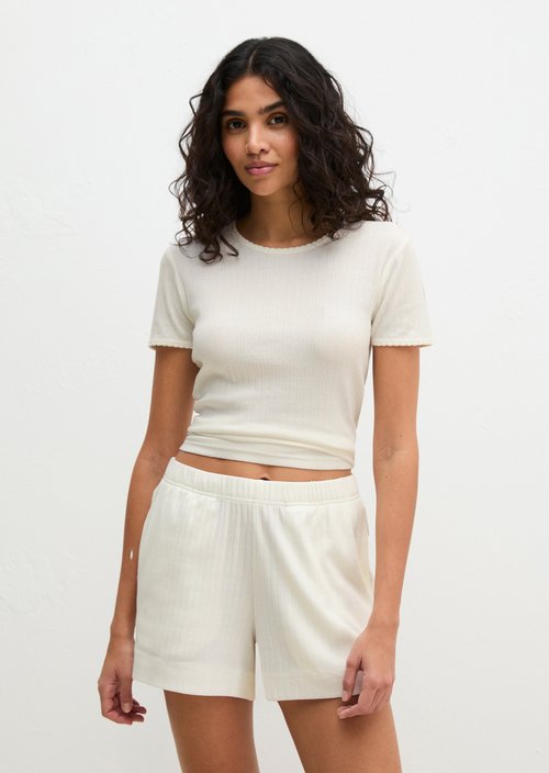 Lounge top — White Cotton Q152