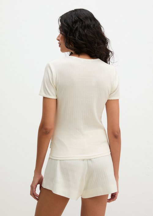 Lounge top — White Cotton Q152