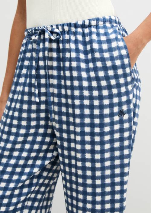 Lounge-Hose Navy Peony Check - Produkt Bild 2