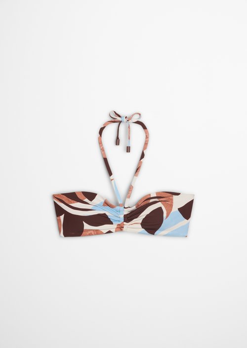 Bandeau bikini top — Breezy Leaf Print