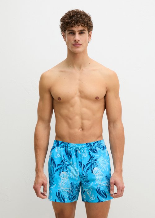 Swimming shorts — Cyan Blue Print
