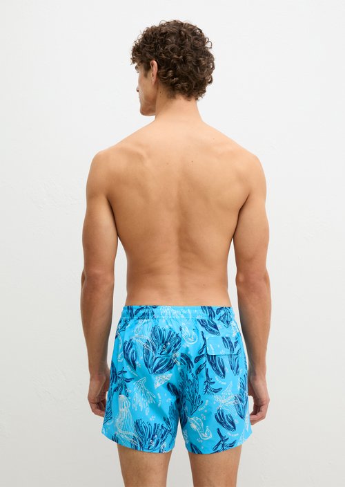Swimming shorts — Cyan Blue Print (alternate view)
