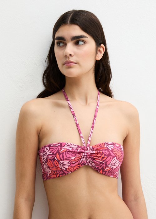 Bandeau bikini top — Raspberry Coulis L