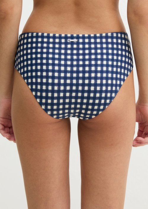 Bikini panty — Navy Peony Check (alternate view)