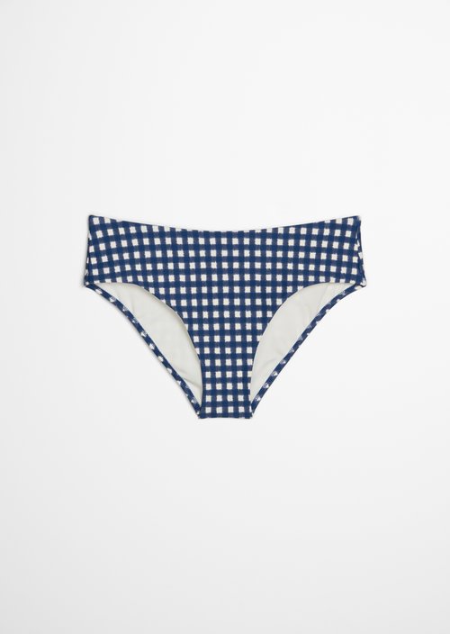 Bikini panty — Navy Peony Check