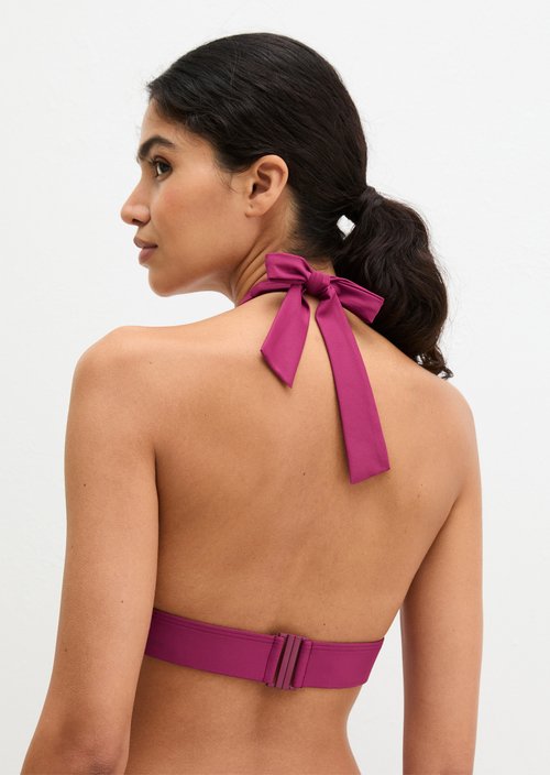 Halter neck bikini top — Raspberry Coulis