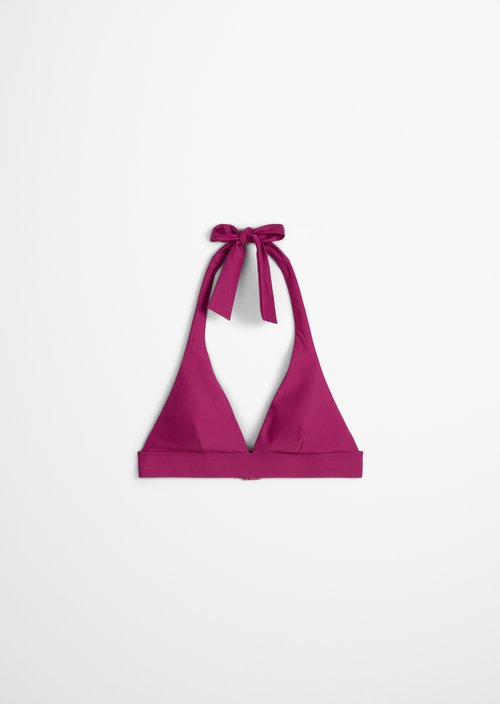 Halter neck bikini top — Raspberry Coulis