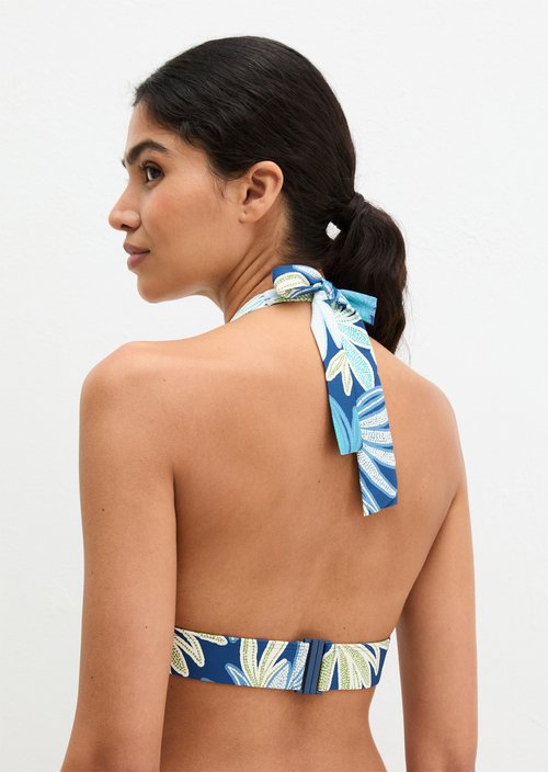 Halter neck bikini top — Multi Colour Print