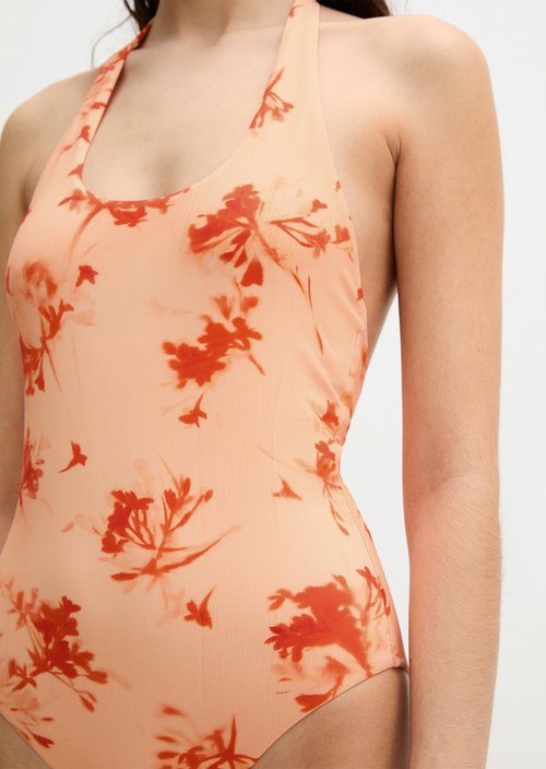 Halter neck swimsuit — Floral Print