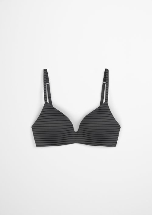 Cup bra — Grey Pinstripe