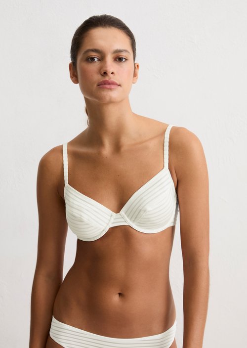 Underwired bra — White Cotton Q152