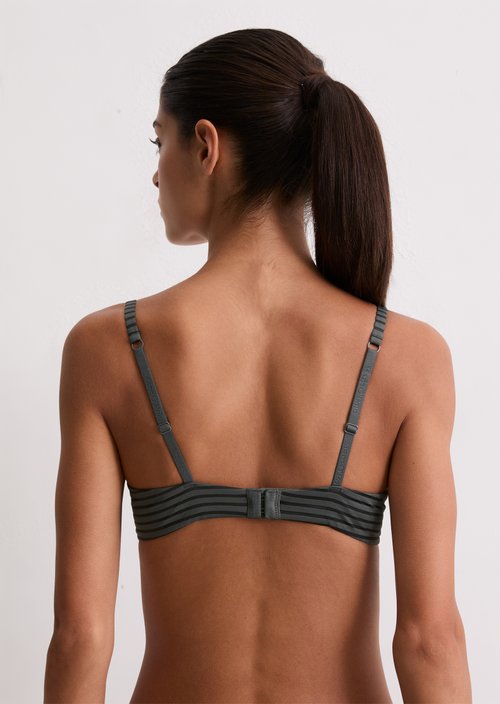Underwired bra — Grey Pinstripe