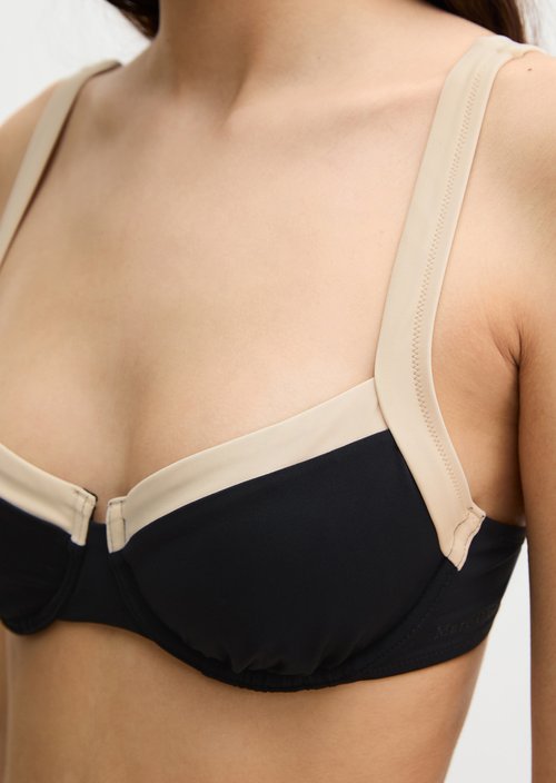 Bikini top with underwire — Black
