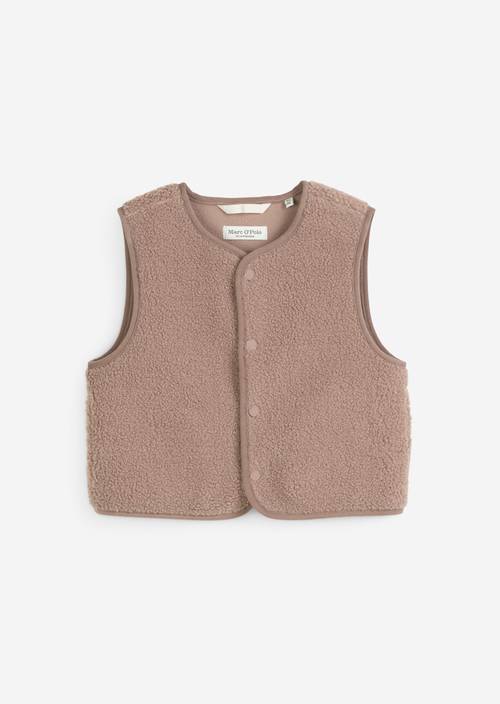 KIDS-GIRLS Teddyweste Aubergine Red in Frontalansicht