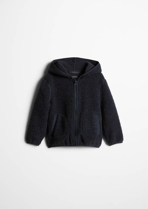 KIDS - BOYS Teddy Jacket Dark Navy in front view