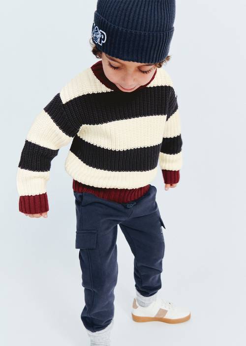 ‎KIDS - BOYS Sweaters Dark Navy worn on model