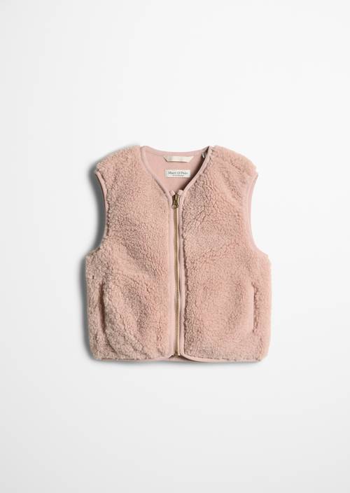 ‎KIDS-GIRLS Teddy Vest Red in front view