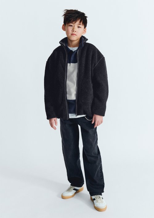TEENS-BOYS Teddy Jacket — Dark Navy