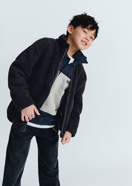 TEENS-BOYS Teddy Jacket — Dark Navy