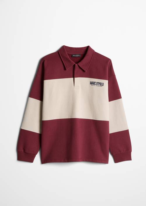 Sweat-shirt style polo TEENS-BOYS Red en vue de face