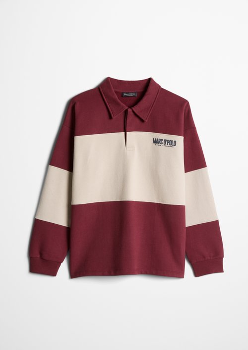 TEENS-BOYS Polo-Style Sweatshirt — Red