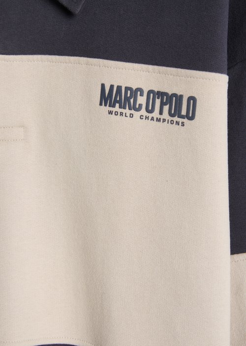TEENS-BOYS Polo-Style Sweatshirt — Dark Navy