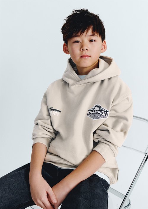 TEENS-BOYS Hoodie — Gray Silk