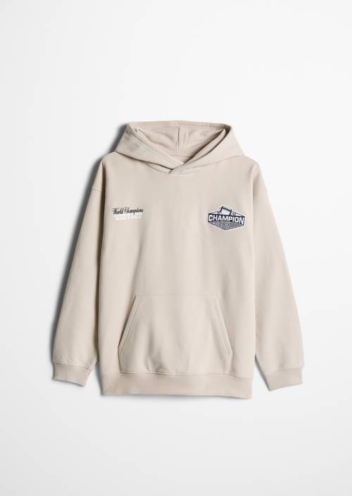 Sweat à capuche TEENS-BOYS Gray Silk en vue de face