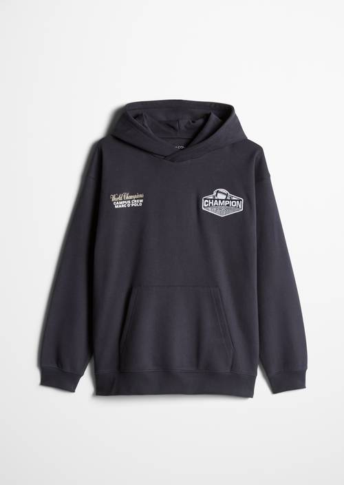 Sweat à capuche TEENS-BOYS Dark Navy en vue de face