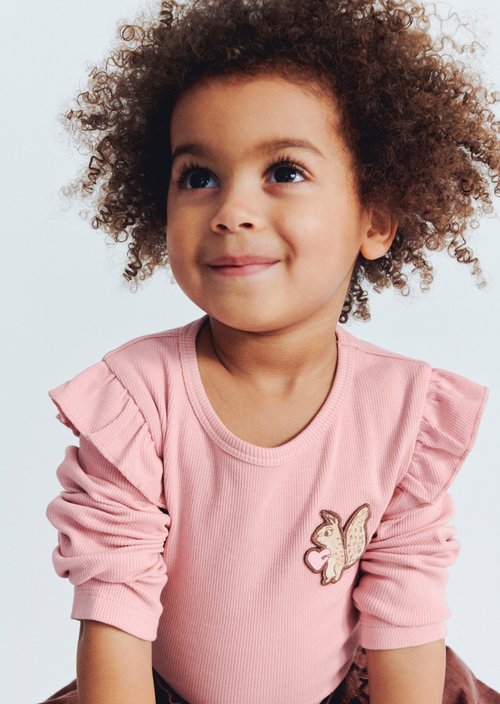 KIDS-GIRLS Long-Sleeve Shirt — Red