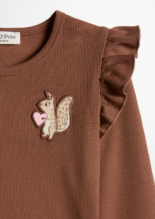 KIDS-GIRLS Long-Sleeve Shirt — Brown