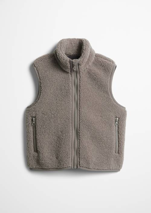 ‎KIDS - BOYS Teddy Vest Charlston Gray in front view