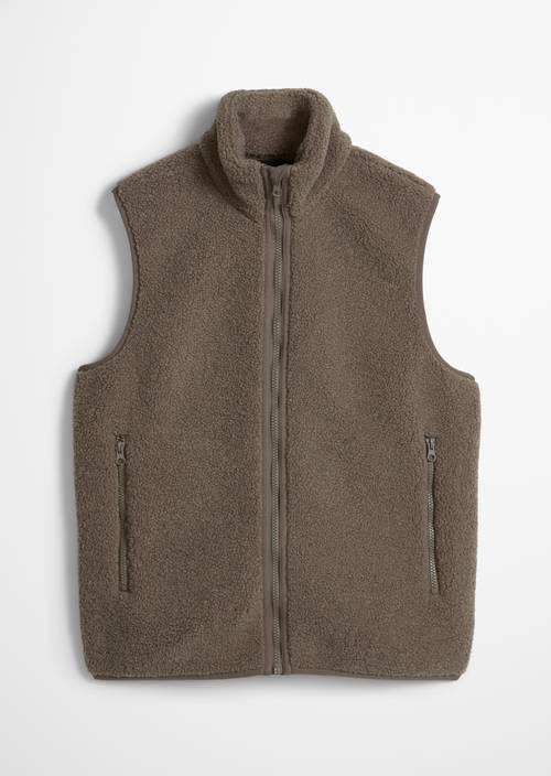 TEENS-BOYS Teddy Vest Charlston Gray in front view