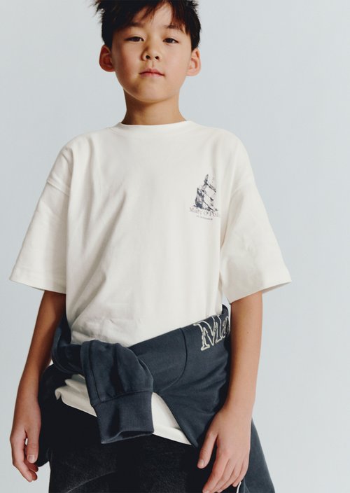 TEENS-BOYS T-shirt — White Cotton