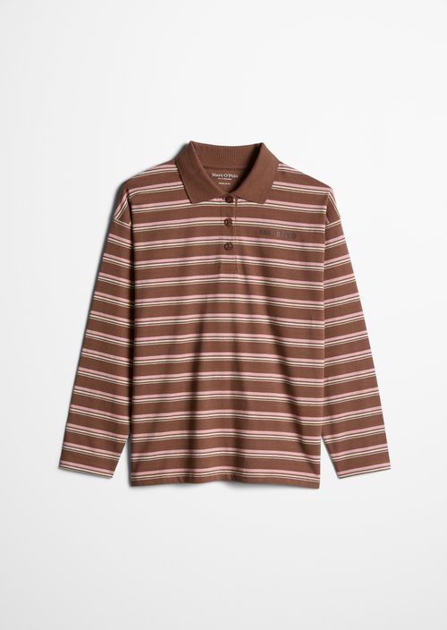 TEENS-GIRLS Long-Sleeve Polo Shirt — Brown