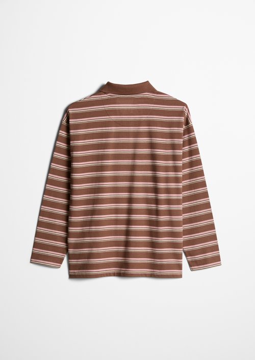TEENS-GIRLS Long-Sleeve Polo Shirt — Brown