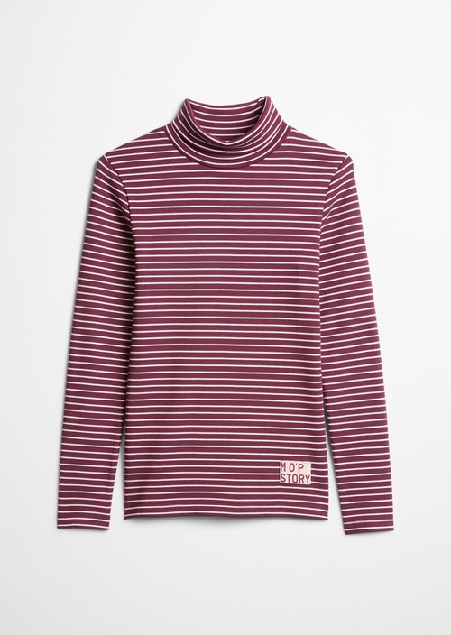 TEENS-GIRLS Turtleneck Long-Sleeve Shirt — Red