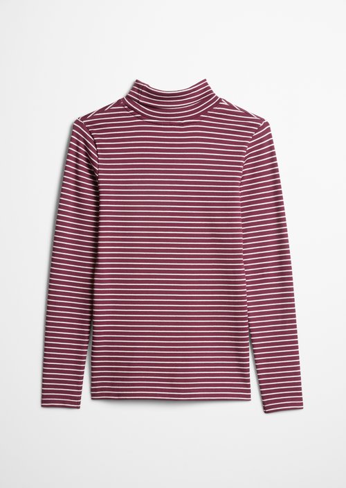 TEENS-GIRLS Turtleneck Long-Sleeve Shirt — Red