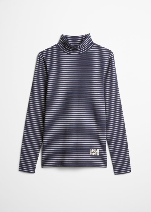 TEENS-GIRLS Turtleneck Long-Sleeve Shirt — Night Blue