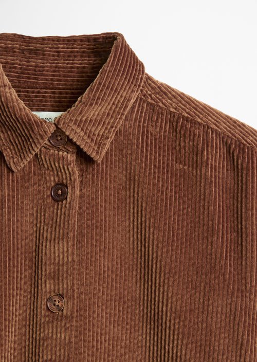 TEENS-GIRLS Corduroy Overshirt — Brown