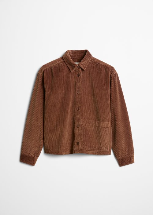 TEENS-GIRLS Corduroy Overshirt — Brown