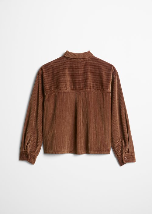TEENS-GIRLS Corduroy Overshirt — Brown