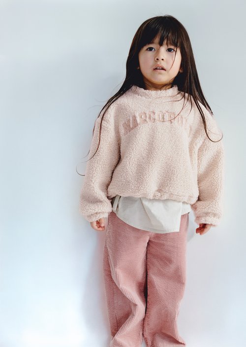 KIDS-GIRLS Fleece Sweatshirt — Beige
