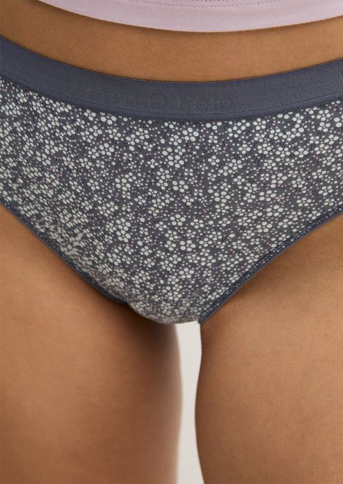 Slip — blue print/iris/gray lilac