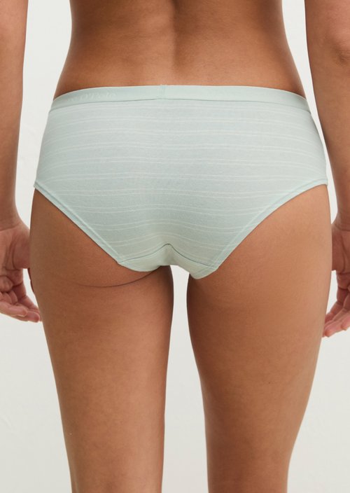 Slip — white/gray/weathervane stripe