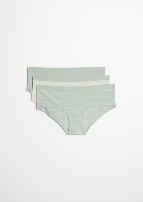 Slip — white/gray/weathervane stripe