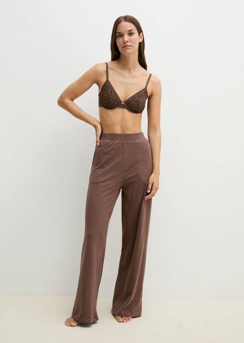 Lounge pants chocolate brown melange - Product image 1