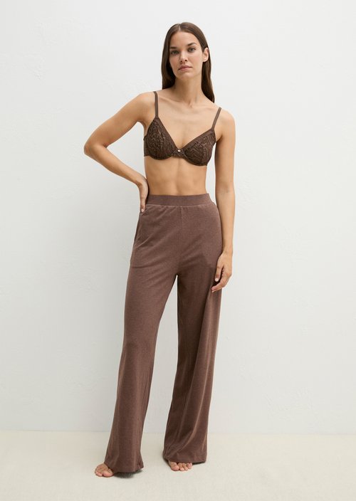 Lounge pants — chocolate brown melange