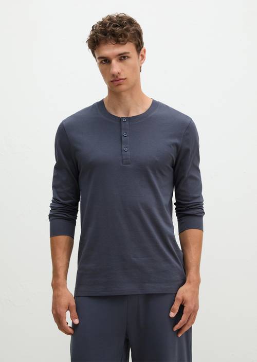 Lounge-Henleyshirt odessey blue - Image du produit 1